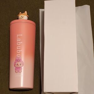 New Pink Labubu Tumbler with Cute Lid